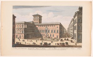 Veduta del Palazzo Venezia a Roma da Robert Sayer