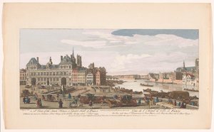 Vista sul Municipio e il fiume Senna a Parigi da Robert Sayer
