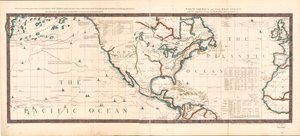 Carta contenente le coste della California, Nuova Albione e scoperte russe a nord; con la penisola di Kamtschatka, in Asia, di fronte; e isole sparse sull