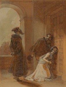 Feste, come Sir Topas, che si Rivolge a Malvolio da Robert Smirke