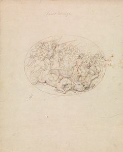 Primo disegno di una scena di battaglia