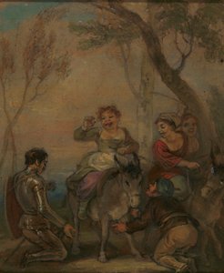Illustrazione per Don Chisciotte (con figure su un asino) da Robert Smirke