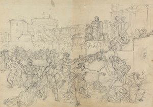 Schizzo dei Goti che Entrano a Roma, dal dramma di Shakespeare, Tito Andronico