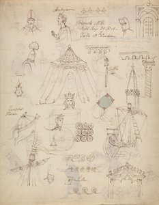 Studi da un registro biblico manoscritto francese da Robert Smirke