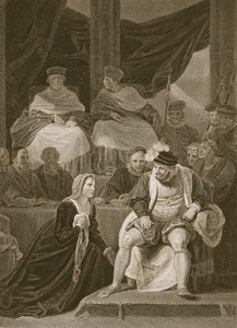 Processo del matrimonio di Enrico VIII, inciso da T. Holloway, illustrazione da 