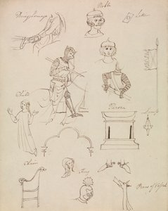 Studi di figure per la vita nobile medievale da Robert Smirke