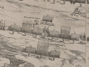 Descrizione degli eserciti di cavalleria e fanteria di Sua Maestà e di Sir Thomas Fairfax; il quattordicesimo giorno di giugno 1645 da Robert Streater or Streeter