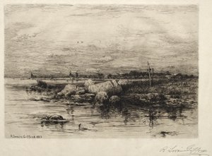 Foce del fiume Apponaganasett da Robert Swain Gifford