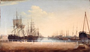 Vista occidentale del nuovo molo a Kingston upon Hull da Robert Thew