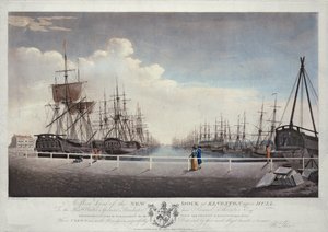 Vista occidentale del nuovo molo a Kingston upon Hull da Robert Thew
