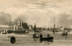 Liverpool, dal Mersey, No. III..., c1830 da Robert Wallis