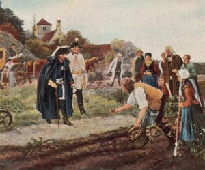 Lavori di ricostruzione dopo la Guerra dei Sette Anni, "Il Re ovunque" (litografia a colori ingrandita)