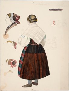 Prova di un abito da contadina lappone da Robert Wilhelm Ekman