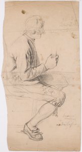 Giovane seduto in costume da Taala da Robert Wilhelm Ekman