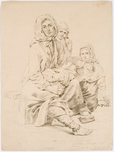 Una famiglia di mendicanti di Taala, una donna con tre figli da Robert Wilhelm Ekman
