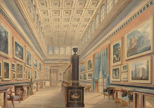 La galleria di pittura fiamminga, la dimora di Thomas Hope, Duchess Street, Portland Place, 1830-51 da Robert William Billings