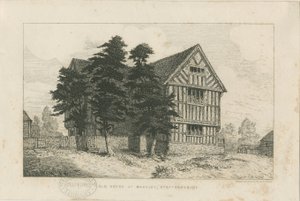 Madeley - Vecchia casa: acquaforte, nd [1804-1875] da Robert William Buss