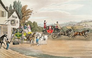 Una carrozza postale e di linea di Londra da Robert the Elder Havell