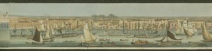 Vista panoramica del fiume Tamigi, dalla sua riva sud a Bermondsey mostrando Stepney, 1823 da Robert the Elder Havell
