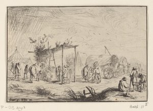Maniscalco in un accampamento Vari accampamenti (serie) da Robert van den Hoecke
