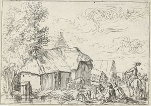 Accampamento presso un villaggio da Robert van den Hoecke