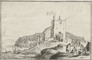 Piccolo forte su un fiume da Robert van den Hoecke