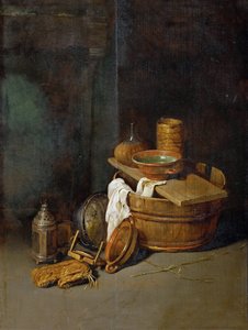 Natura morta con utensili da cucina da Robert van den Hoecke