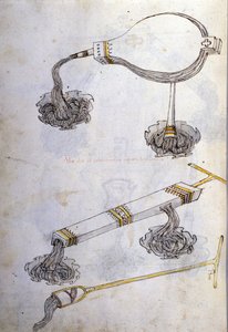 Arte della guerra: studio sulle macchine militari. liquidi incendiari, illustrazione tratta da 