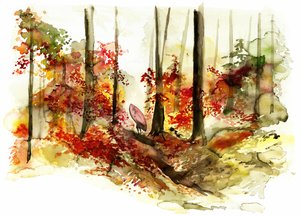 Viaggio alla scoperta delle onde nella foresta autunnale