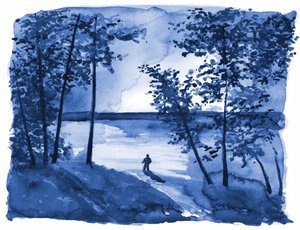 La solitudine del lago Blue Forest da RodMacIver