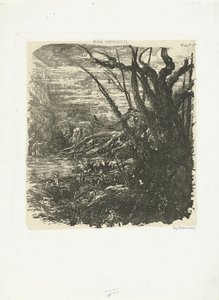 Paesaggio montano con lago da Rodolphe Bresdin