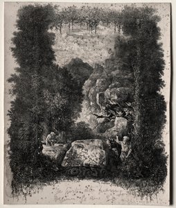 Primo Frontespizio per Favole e Fiabe di Thierry-Faletans da Rodolphe Bresdin