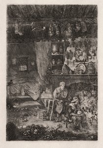 Interno fiammingo, 1856-66 da Rodolphe Bresdin