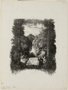 Frontespizio per Favole e Racconti di Hippolyte de Thierry-Faletans da Rodolphe Bresdin