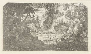Paesaggio con viaggiatori a riposo da Rodolphe Bresdin