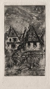 Mercato con parasoli, 1866 da Rodolphe Bresdin