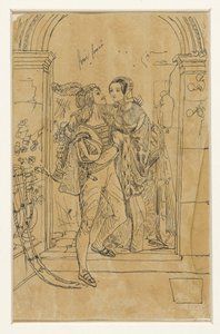 Romeo e Giulietta in costume del XV secolo da Rodolphe Bresdin