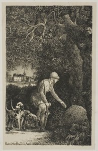 Il Diplomatico e il Formicaio, Illustrazione per Favole e Racconti di Hippolyte de Thierry-Faletans da Rodolphe Bresdin