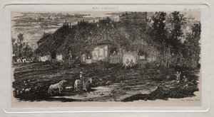 Il cortile della fattoria, 1861 da Rodolphe Bresdin
