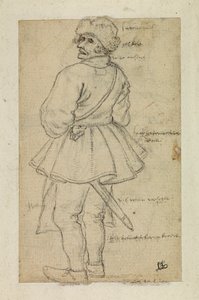 Uomo visto di spalle (verso) da Roelandt Jacobsz and Bruegel Pieter the Elder Savery