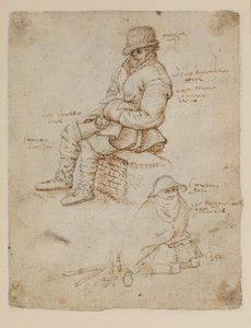 Due figure sedute (verso) da Roelandt Jacobsz. Savery