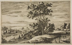 Veduta vicino a Kampen, tavola 4 da Vedute di villaggi olandesi da Roelant Roghman