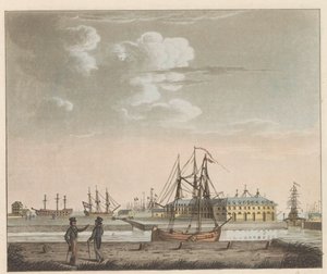 Cantiere navale reale Willemsoord, ca. 1825 da Roelof van der Meulen