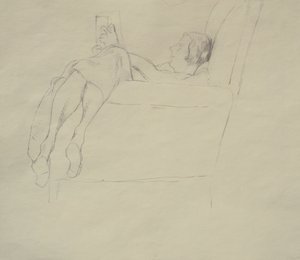 Nina Hamnett che legge da Roger Eliot Fry