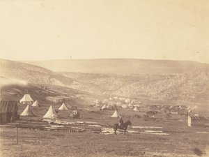 Campo di cavalleria, Balaklava, guardando verso l
