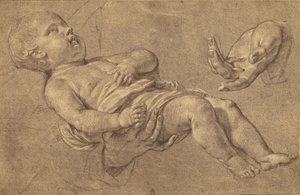 [Disegno di un bambino e di due mani adulte di Philippe de Campaigne]. da Roger Fenton