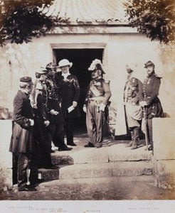 Gruppo al quartier generale, da un album di 52 fotografie associate alla guerra di Crimea, 1855 da Roger Fenton
