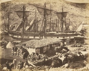 Porto di Balaklava, il molo per il bestiame da Roger Fenton
