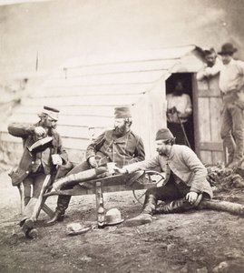 Difficoltà nel campo (Colonnello Lowe e Capitani Brown e George) da Roger Fenton