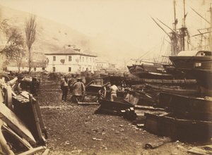 Posto di sbarco, Ordnance Wharf, Balaklava da Roger Fenton